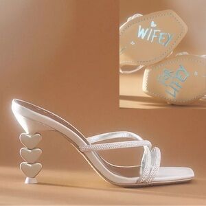 Sophia Webster Aphrodite White Heart Heels